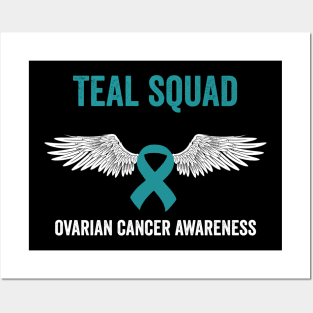 ovarian cancer teal ribbon awareness month Posters and Art